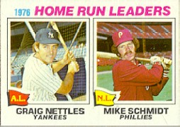 1977 Topps Baseball Cards      002       Graig Nettles/Mike Schmidt LL